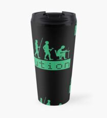 Evolution of Coding Developer Retro Hacker Travel Mug