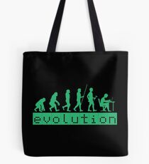 Evolution of Coding Developer Retro Hacker Tote Bag