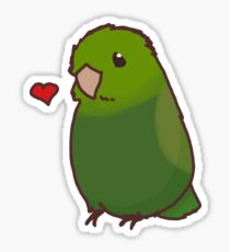 Green Heart Birb Sticker
