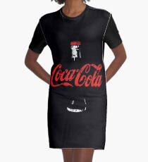 Coca Cola-Retro Poster-Eroded Graphic T-Shirt Dress