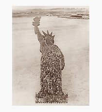 Statue der Freiheits-menschlichen Anordnung - durch Arthur Mole 1918 Fotodruck