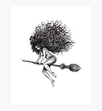 Broom Rider Photographic Print
