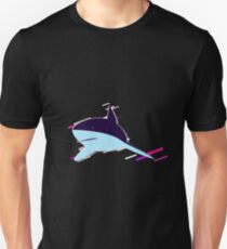 Shark perspective Eighties Retro Violet and Purple Unisex T-Shirt