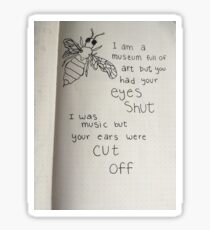 milk and honey art Sticker