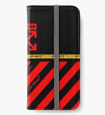 Off White Cover Full Black and Red Stripes iPhone Wallet/Case/Skin