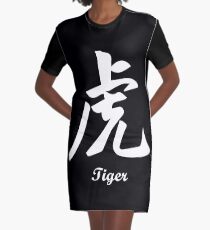 Chinesisch Tiger T-Shirt Kleid