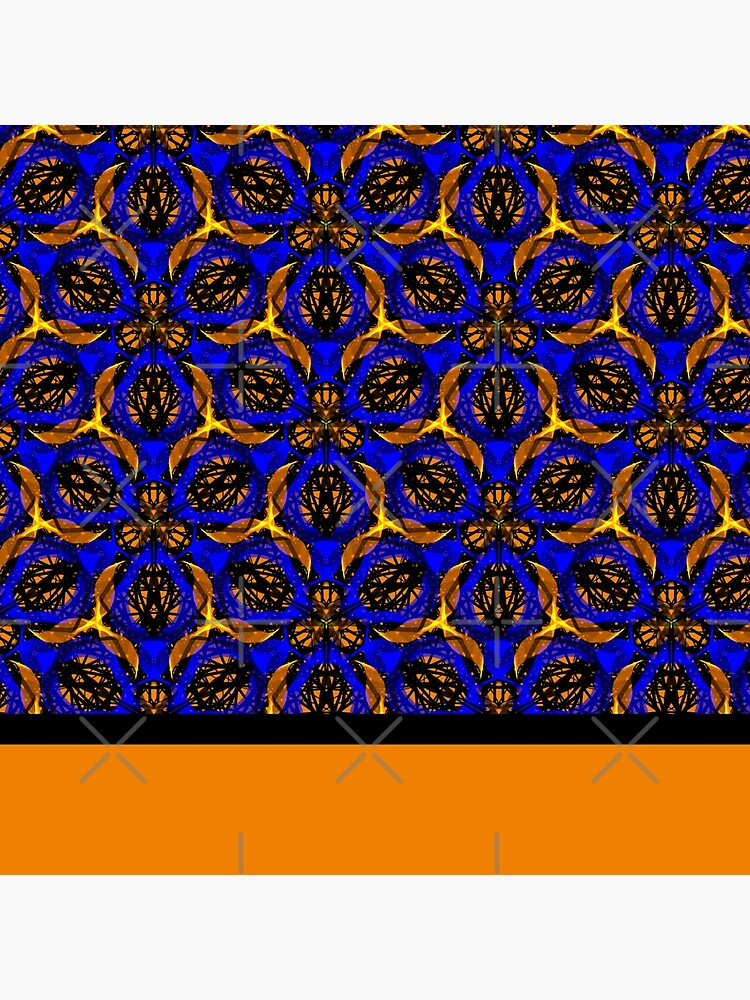 Blue yellow African print by cardwellandink