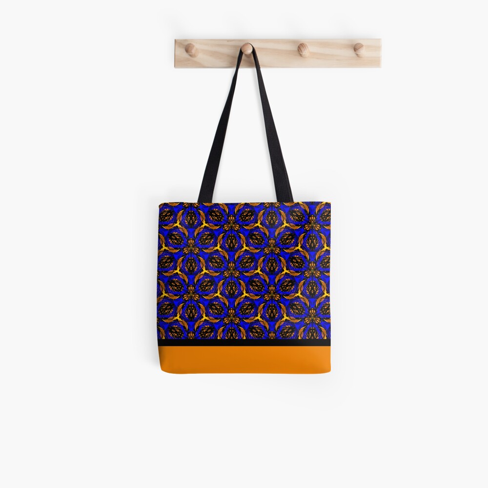 Blue yellow African print Tote Bag