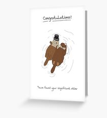 Otter-Karte (Hochzeitsausgabe) Grußkarte