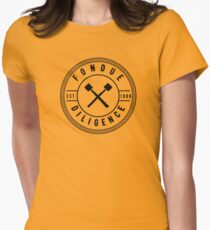 Funny Cheese Pun - Fondue Diligence Women's Fitted T-Shirt