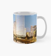 Twilight Panorama Of Downtown Houston Skyline From Discovery Green Urban Park - Houston Texas Classic Mug