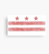 Watercolor Washington DC flag Canvas Print