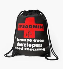 SYSADMIN: Because even developers need rescuing Drawstring Bag