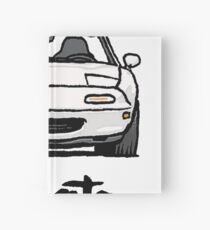 MX5 Miata NA White Hardcover Journal