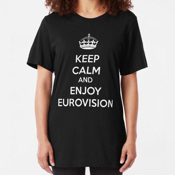 Eurovision - Keep calm and enjoy eurovision Slim Fit T-Shirt