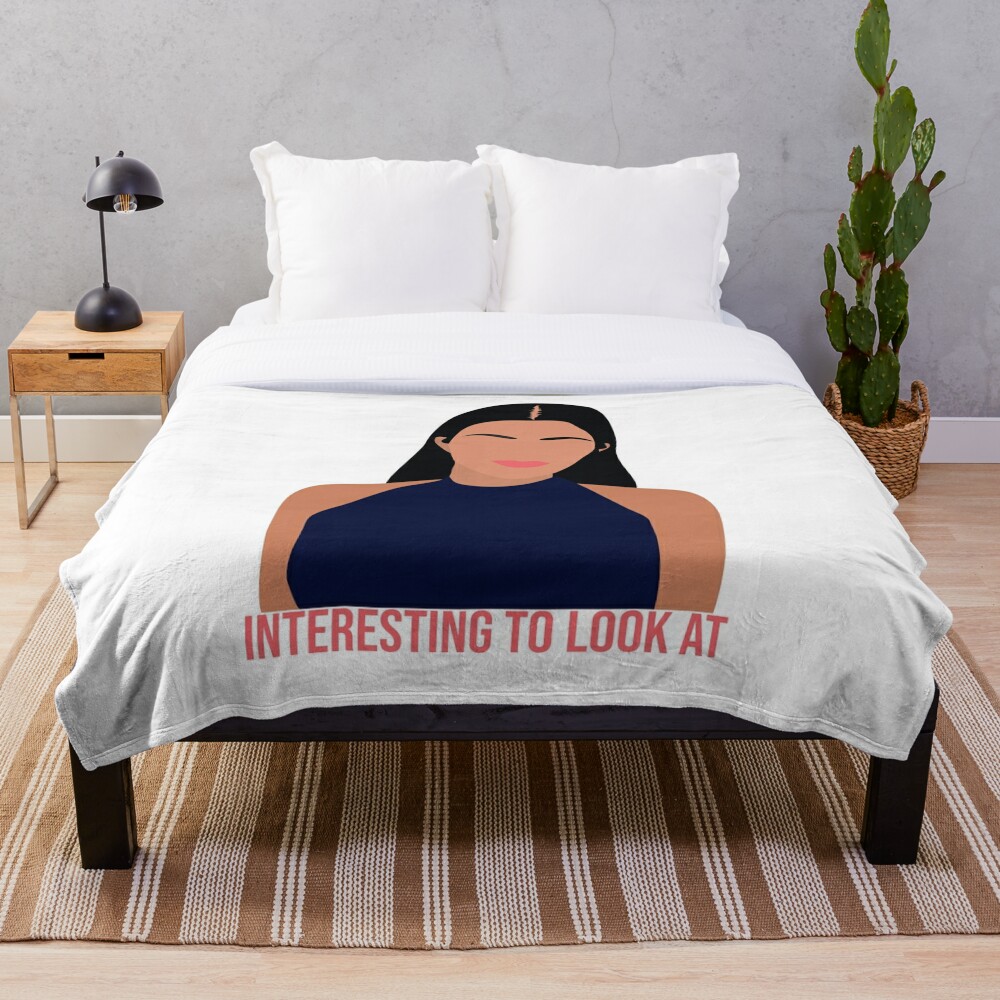 Kourtney Kardashian Interesting To Look At Print Throw Blanket