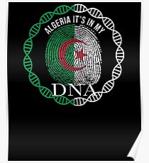 Algeria Its In My DNA - Algeria Algerian Flag In Thumbprint Poster