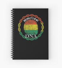 Bolivia Its In My DNA - Bolivia Bolivian Flag In Thumbprint Spiralblock