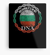 Bulgaria Its In My DNA - Bulgaria Bulgarian Flag In Thumbprint Metal Print
