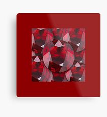 RED FACETED GARNET JANUARY BIRTHSTONES Metal Print