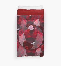 RED FACETED GARNET JANUARY BIRTHSTONES Duvet Cover