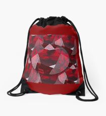 RED FACETED GARNET JANUARY BIRTHSTONES Drawstring Bag