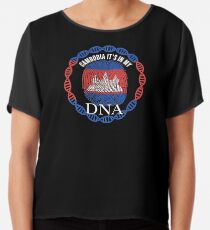 Cambodia Its In My DNA - Cambodia Cambodian Flag In Thumbprint Chiffon Top