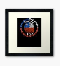 Chile Its In My DNA - Chile Chilean Flag In Thumbprint Framed Print