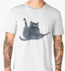 Shameless Cats: Silhouette Black Cat Men's Premium T-Shirt