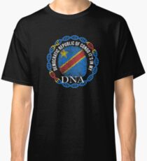 Democratic Republic Of Congo Its In My DNA - Democratic Republic Of Congo Congolese Flag In Thumbprint Classic T-Shirt