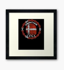 Denmark Its In My DNA - Denmark DanItsh Flag In Thumbprint Framed Print