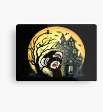 Spooky House Metal Print