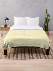 Be Happy-Yellow Throw Blanket