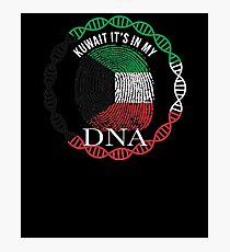 Kuwait Its In My DNA - Kuwait Kuwaiti Flag In Thumbprint Photographic Print