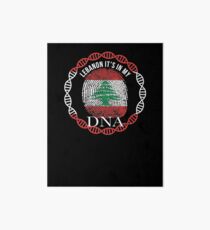 Lebanon Its In My DNA - Lebanon Lebanese Flag In Thumbprint Art Board