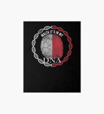 Malta Its In My DNA - Malta Maltese Flag In Thumbprint Art Board
