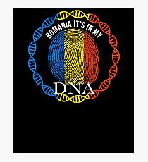 Romania Its In My DNA - Romania Romanian Flag In Thumbprint Photographic Print