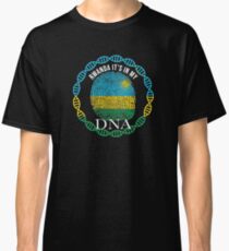 Rwanda Its In My DNA - Rwanda Rwandan Flag In Thumbprint Classic T-Shirt