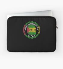 Sao Tome And Principe Its In My DNA - Sao Tome And Principe Sao Tomean Flag In Thumbprint Laptop Sleeve
