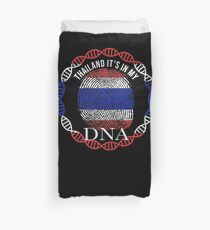 Thailand Its In My DNA - Thailand Thai Flag In Thumbprint Duvet Cover