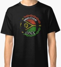 Vanuatu Its In My DNA - Vanuatu Vanuatuan Flag In Thumbprint Classic T-Shirt