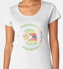 Zimbabwe Its In My DNA - Zimbabwe Zimbabwean Flag In Thumbprint Frauen Premium T-Shirts