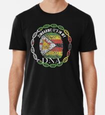 Zimbabwe Its In My DNA - Zimbabwe Zimbabwean Flag In Thumbprint Männer Premium T-Shirts