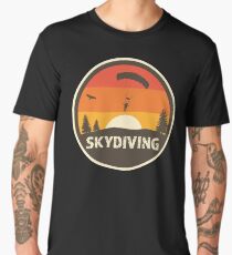 Skydive in cool retro classic colors with distressed text Men's Premium T-Shirt