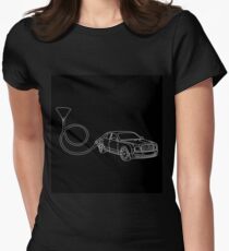car pattern Women's Fitted T-Shirt