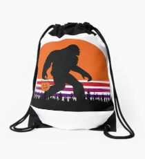 Bigfoot In Graveyard Funny Sasquatch Bigfoot Halloween Costume Drawstring Bag