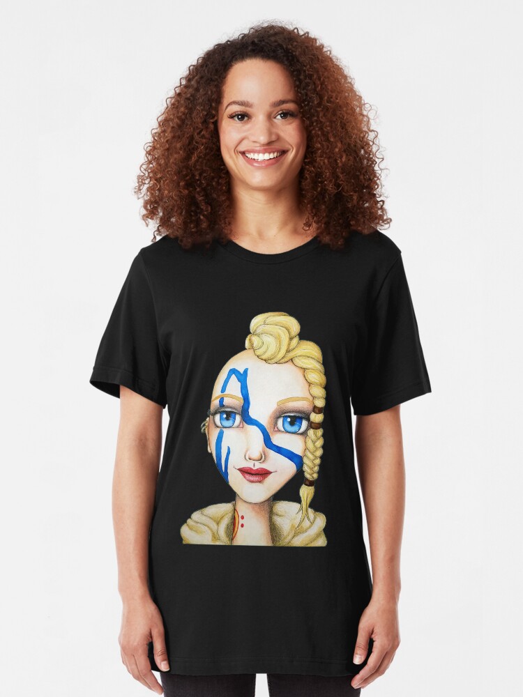 Alternate view of Huntress (Watercolor Version) Slim Fit T-Shirt