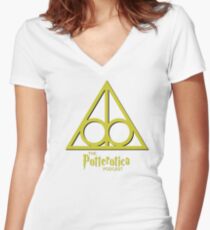 Deathly Swallows - Colorful Women's Fitted V-Neck T-Shirt