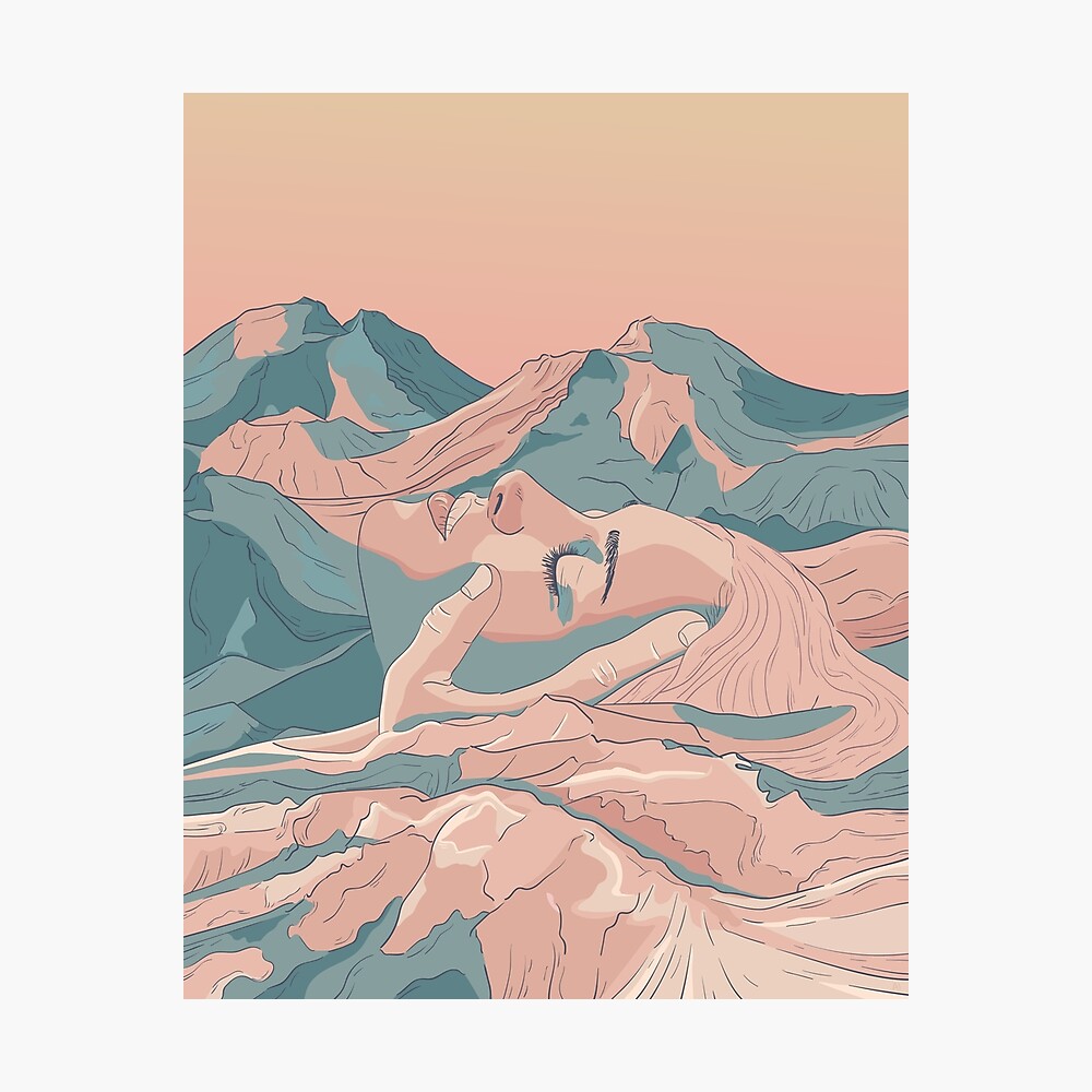I Saw Her Face In The Mountains Photographic Print