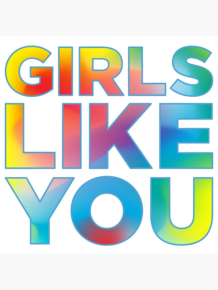 Girls Like You Song Lyrics Postcard By Kamal Creations Redbubble